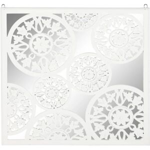 FIJALO Specchio da Parete MDF Bianco 90x1,5x90 - Decorazione FIJALO Specchio da Parete MDF Bianco 90x1,5x90 - Decorazione
