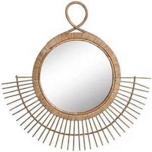 Fijalo - Espejo de Ratán 68x2x68 Marrón Natural - Espejo Fijalo - Espejo de Ratán 68x2x68 Marrón Natural - Espejo