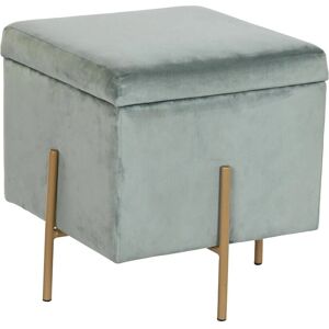 Fijalo Model MB203019 - Groene Polyester Metaal Voetbank 45x45x45cm Fijalo Model MB203019 - Groene Polyester Metaal Voetbank 45x45x45cm
