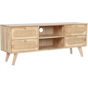 Fijalo 120x30x48 Natuurlijk Rubberhout Rattan TV Meubel - TV Stand Fijalo 120x30x48 Natuurlijk Rubberhout Rattan TV Meubel - TV Stand