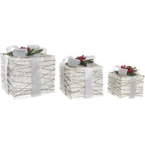 Fijalo Fijalo Cadeauset 3 Led Rattan 25x25x30 - Verlichting set Fijalo Fijalo Cadeauset 3 Led Rattan 25x25x30 - Verlichting set