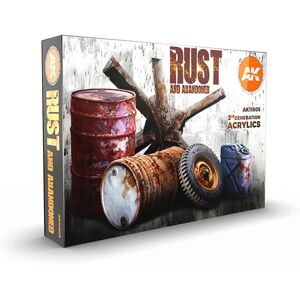 Ensemble de Peinture Acrylique RUST SET - Maquette - Publicité Ensemble de Peinture Acrylique RUST SET - Maquette - Publicité
