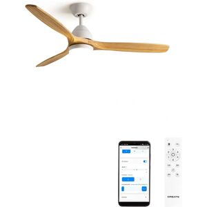 Create Windlight Cup DC - Silencioso, WiFi, Aspas de Madera, 6 Velocidades - Ventilador de Techo Create Windlight Cup DC - Silencioso, WiFi, Aspas de Madera, 6 Velocidades - Ventilador de Techo