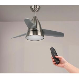 Iluminashop Nikkelkroonluchter 24W Met Afstandsbediening - plafondventilator Iluminashop Nikkelkroonluchter 24W Met Afstandsbediening - plafondventilator
