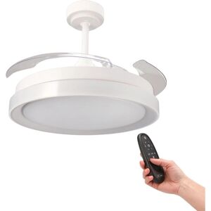 Ventilador de Techo Blanco LED 36W DC Silencioso y Ultra silencioso con Mando y Aspas Retráctiles Ventilador de Techo Blanco LED 36W DC Silencioso y Ultra silencioso con Mando y Aspas Retráctiles