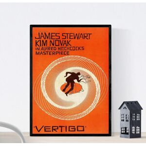 Affiche Vintage Nacnic - Vertigo Hitchcock A3 - Publicité Affiche Vintage Nacnic - Vertigo Hitchcock A3 - Publicité