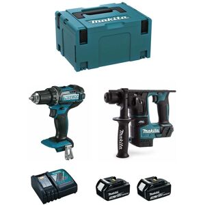 Makita Kit MPK18223A - Drill, Hammer, Batteries & Case Makita Kit MPK18223A - Drill, Hammer, Batteries & Case