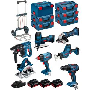 Bosch Kit 18V BK701 - Power Tools Set with SDS Saw, Drill, Grinder, Circular Saw, Impact Driver Bosch Kit 18V BK701 - Power Tools Set with SDS Saw, Drill, Grinder, Circular Saw, Impact Driver