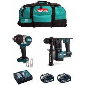 Makita Kit MK215 - Impact Wrench, Drill, 2 Batteries, Charger - Tool kit Makita Kit MK215 - Impact Wrench, Drill, 2 Batteries, Charger - Tool kit