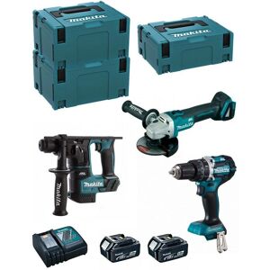 Makita Kit MK309RTJ Power Tool Set - DHR171, DHP484, DGA504, Batteries, Charger, Cases Makita Kit MK309RTJ Power Tool Set - DHR171, DHP484, DGA504, Batteries, Charger, Cases