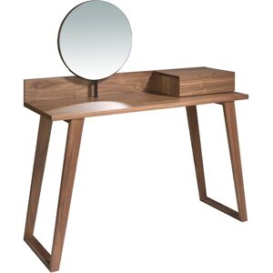 Angel Cerda Walnut Dressing Table with Mirror - Modern Design Angel Cerda Walnut Dressing Table with Mirror - Modern Design