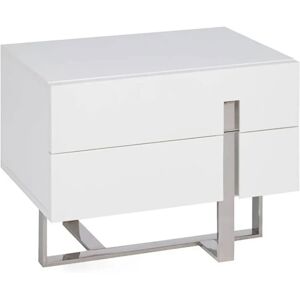 Angel Cerdá Modern White Nightstand - Nightstand with 2 Drawers Angel Cerdá Modern White Nightstand - Nightstand with 2 Drawers