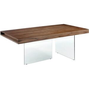 Angel Cerdá Walnut & Glass Dining Table - 1028 Angel Cerdá Walnut & Glass Dining Table - 1028