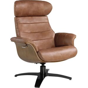 Fauteuil Pivotant en Cuir Camel Angel Cerdá - Design Moderne - Publicité Fauteuil Pivotant en Cuir Camel Angel Cerdá - Design Moderne - Publicité