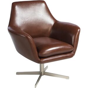 Fauteuil Pivotant en Cuir Cognac Angel Cerdá - Design Moderne - Publicité Fauteuil Pivotant en Cuir Cognac Angel Cerdá - Design Moderne - Publicité