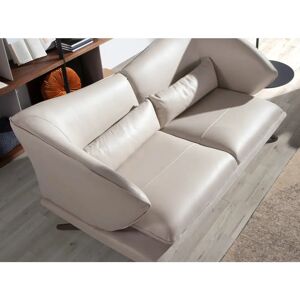 Angel Cerdá Taupe Leather 3-Seater Sofa - Sofa Angel Cerdá Taupe Leather 3-Seater Sofa - Sofa