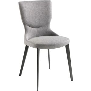 Angel Cerdá Gray Fabric Chair - Modern Dining Chair - 45x57x84cm Angel Cerdá Gray Fabric Chair - Modern Dining Chair - 45x57x84cm