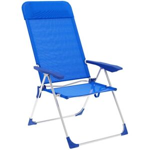 Marbueno Blue Folding Chair - 5-Position Aluminum Outdoor Seat Marbueno Blue Folding Chair - 5-Position Aluminum Outdoor Seat