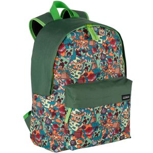 Mochila Escolar Minecraft Crazy Verde - Unissex Mochila Escolar Minecraft Crazy Verde - Unissex