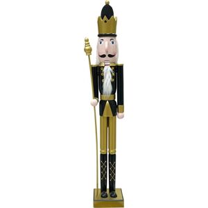 MEDIAWAVE STORE - Nutcracker Soldier - Christmas Decor - Black and Gold MEDIAWAVE STORE - Nutcracker Soldier - Christmas Decor - Black and Gold