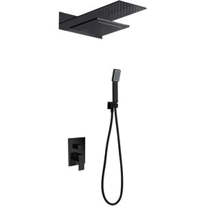 Sistema doccia termostatica nero opaco Serie RODAS - IMEX Sistema doccia termostatica nero opaco Serie RODAS - IMEX