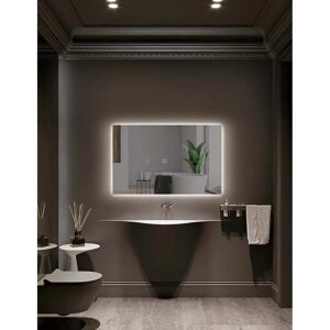 Espejo de baño Ledimex cuadrado con antivaho y luz fría - 90x80cm Espejo de baño Ledimex cuadrado con antivaho y luz fría - 90x80cm
