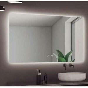 Ledimex - Espejo de baño cuadrado 80x80cm, anti-vaho, LED Ledimex - Espejo de baño cuadrado 80x80cm, anti-vaho, LED