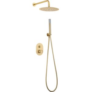 Conjunto de ducha empotrada Olimpo oro cepillado - Imex Conjunto de ducha empotrada Olimpo oro cepillado - Imex