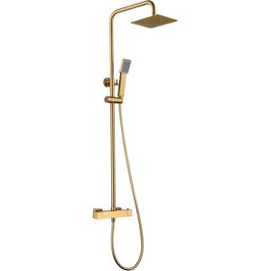 IMEX - Thermostat-Duschset in gebürstetem Gold IMEX - Thermostat-Duschset in gebürstetem Gold