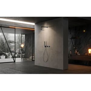 Conjunto de Ducha Termostático Assen Black Gun Metal de Imex Conjunto de Ducha Termostático Assen Black Gun Metal de Imex
