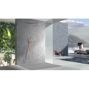 Conjunto de ducha empotrada con termostático Assen - Color oro Conjunto de ducha empotrada con termostático Assen - Color oro