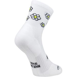 Chaussettes de course blanches Sporcks Marguerite - Soutien respirant - Publicité Chaussettes de course blanches Sporcks Marguerite - Soutien respirant - Publicité