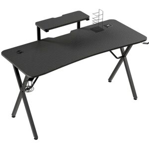 Bureau de jeu Tempest Haven Noir - RGB, Surface en fibre de carbone - Publicité Bureau de jeu Tempest Haven Noir - RGB, Surface en fibre de carbone - Publicité