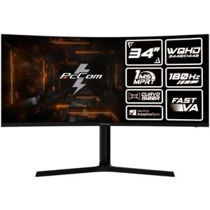 Moniteur de jeu PcCom Elysium Pro 34" Courbe WQHD - Écran large - Publicité Moniteur de jeu PcCom Elysium Pro 34" Courbe WQHD - Écran large - Publicité