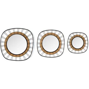 Signes Grimalt - Ensemble de 3 Miroirs Muraux Bohèmes - 54cm Signes Grimalt - Ensemble de 3 Miroirs Muraux Bohèmes - 54cm