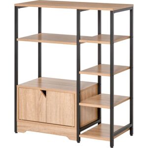 Estantería Homcom con Múltiples Estantes y Armario - Estilo Industrial Estantería Homcom con Múltiples Estantes y Armario - Estilo Industrial