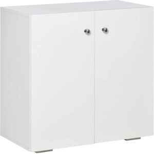 Aparador Moderno Blanco HOMCOM con 2 Puertas y Estantes - 70x39x70 cm Aparador Moderno Blanco HOMCOM con 2 Puertas y Estantes - 70x39x70 cm