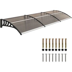 Toldo Curvo de Policabornato Marrón Outsunny - 303x96 cm Toldo Curvo de Policabornato Marrón Outsunny - 303x96 cm