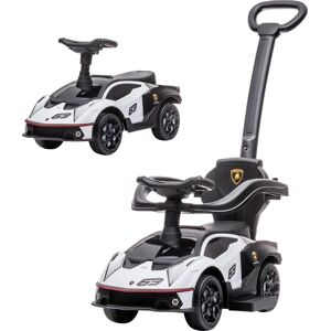 AIYAPLAY Lamborghini 2 en 1 Coche y Correpasillos - Blanco y Negro AIYAPLAY Lamborghini 2 en 1 Coche y Correpasillos - Blanco y Negro