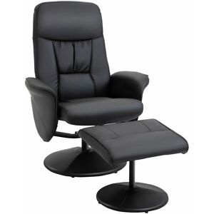 Sillón Reclinable Homcom con Reposapiés - Negro Sillón Reclinable Homcom con Reposapiés - Negro