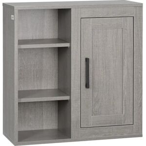 Armario de Baño de Pared Kleankin con 3 Estantes y Puerta - 48x20x50 cm Armario de Baño de Pared Kleankin con 3 Estantes y Puerta - 48x20x50 cm