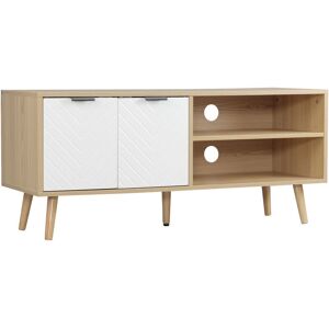 Mueble de TV Moderno HOMCOM con 2 Puertas y Estantes - Hasta 46" Mueble de TV Moderno HOMCOM con 2 Puertas y Estantes - Hasta 46"