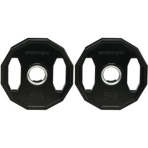 Sportnow - Juego de 2 Placas de Peso 5kg/10kg - Equipo de Gimnasio Sportnow - Juego de 2 Placas de Peso 5kg/10kg - Equipo de Gimnasio