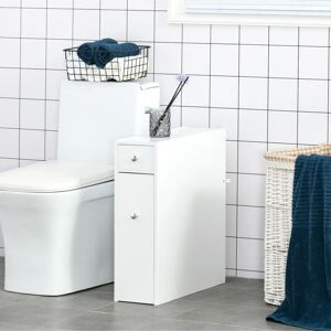 Gabinete de almacenamiento para baño Homcom - Compacto, Blanco, 17x48x58 cm Gabinete de almacenamiento para baño Homcom - Compacto, Blanco, 17x48x58 cm