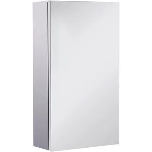 Armario de baño Homcom con espejo - 2 estantes - Acero - 55cm Armario de baño Homcom con espejo - 2 estantes - Acero - 55cm