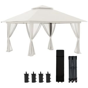 Pavilhão de jardim Outsunny - 3,92x3,92x2,83m, UV50+, Altura ajustável Pavilhão de jardim Outsunny - 3,92x3,92x2,83m, UV50+, Altura ajustável