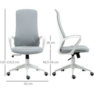 Silla de Oficina Vinsetto con Altura Ajustable, Respaldo Alto, Giratoria - Gris Silla de Oficina Vinsetto con Altura Ajustable, Respaldo Alto, Giratoria - Gris