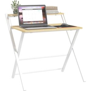 Escritorio plegable compacto Homcom con estante - Oficina y estudio Escritorio plegable compacto Homcom con estante - Oficina y estudio