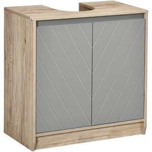 Homcom Mueble para debajo del lavabo - Roble y gris Homcom Mueble para debajo del lavabo - Roble y gris