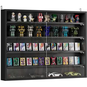 Vetrina da parete HOMCOM - Mensole regolabili - Porte in vetro Vetrina da parete HOMCOM - Mensole regolabili - Porte in vetro